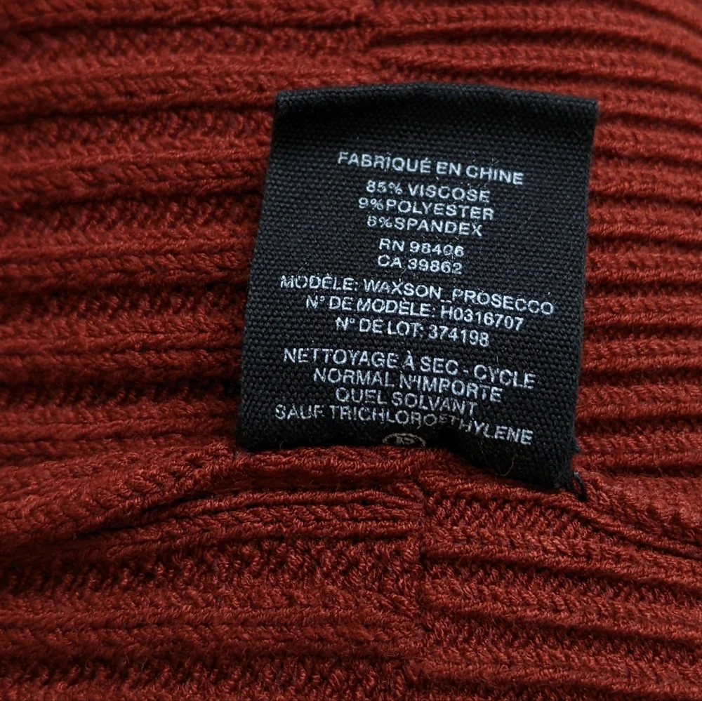 Theory Waxson Prosecco Ribbed Knit Sweater Tank | Burnt Paprika | Medium - Picture 8 of 14